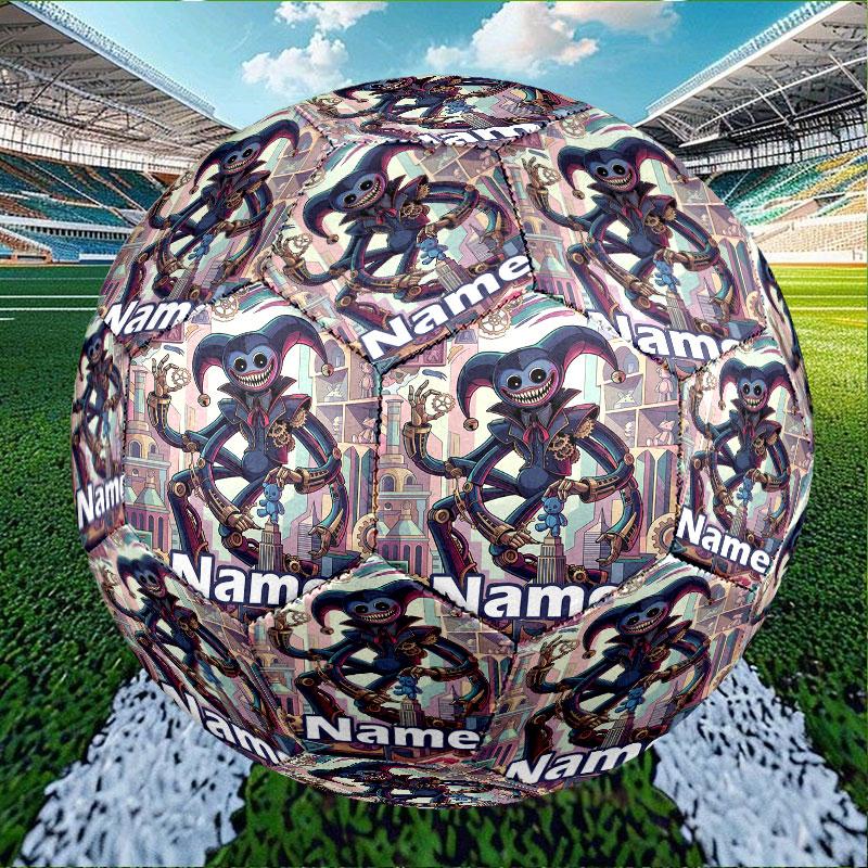 Custom Name Personalized Poppy Playtime Print Size 5 Soccer Ball Training & Match Football, for Team, Kicking, Gift for Football Enthusiasts