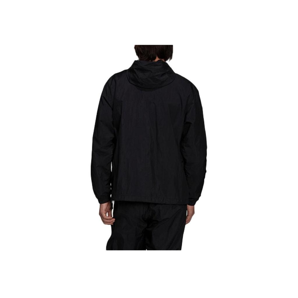 Adidas Originals Trefoil Logo Hooded Jacket Men Outerwear Black H35652