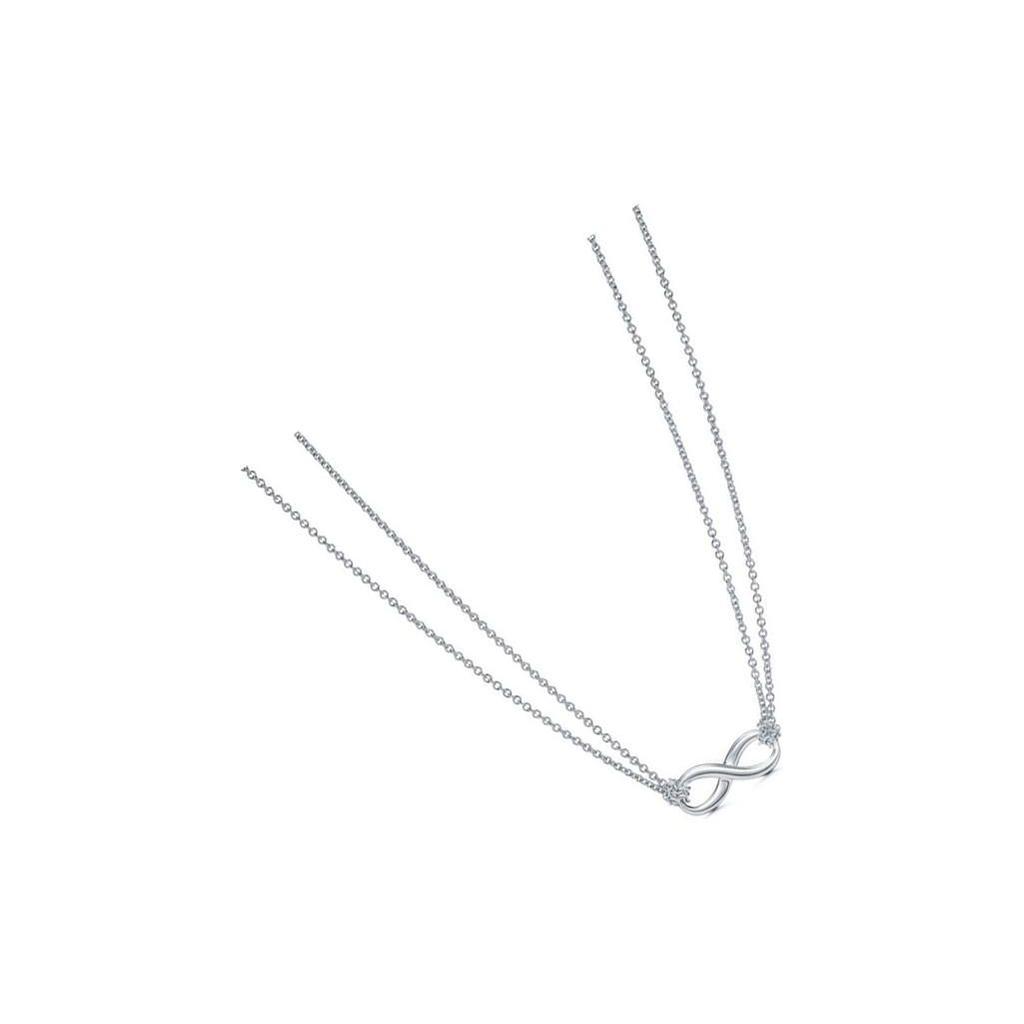 Tiffany & Co.. Einfarbiges Design Halskette Unisex-Halskette Silber 60014061