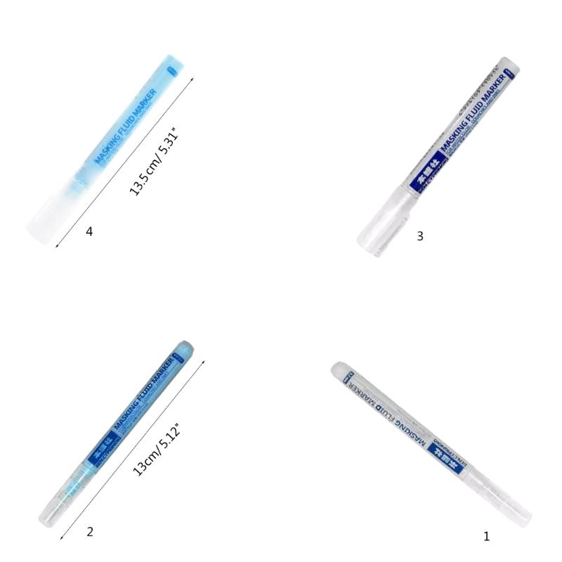White/Blue Watercolor Masking Fluid Mark Pen 0.7/3mm Masking Fluid Marker Art Supplies Perfect for Artists Students