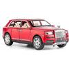 1/24 Scale Rolls-Royce Cullinan SUV Model Car Toy, Zinc Alloy Pull Back Toy Diecast Cars with Sound and Light for Kids Boy Girl Gift(Black)