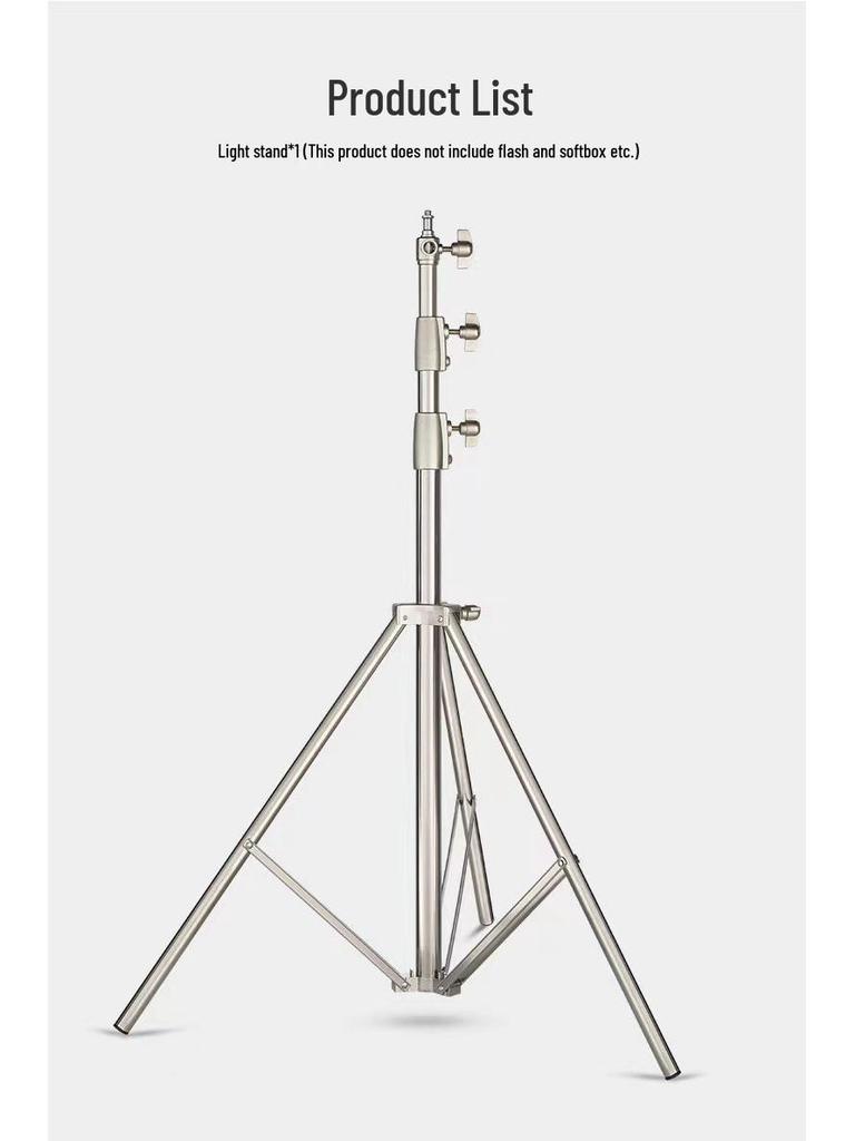 Stainless Steel 2.8m Photography Tripod with Magic Leg and Spring Stand