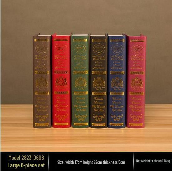 European Home Décor Soft Decoration Book - Indoor Cafe Photography Props Cardboard Craft Ornament Book