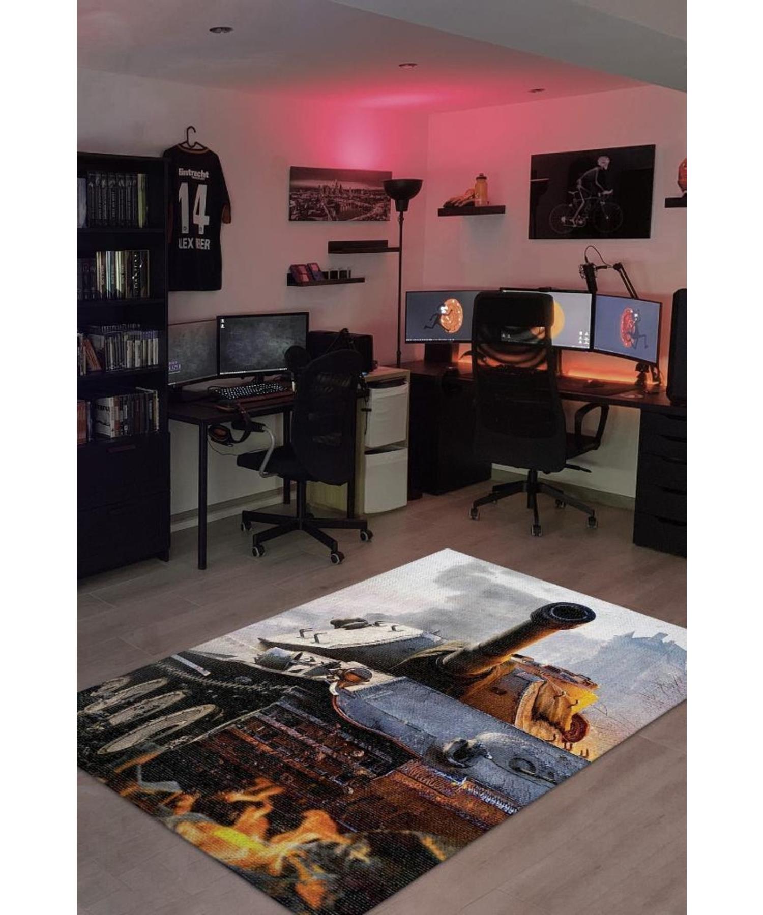 

World Of Tanks Woven Based Washable Gamer Rug