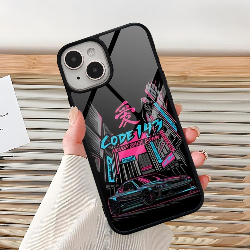 Sports Car HKS JDM Phone Case For Iphone 15 Pro Max 14 12 11 13 Mini 16 8 7 Plus X Xs XR PC+TPU Back Cover