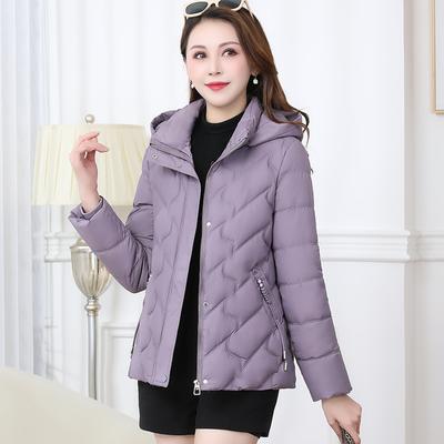 Autumn and Winter Women's Coat Solid Color Stand Collar Slim Short Fashion Mom Jacket 5 Colors