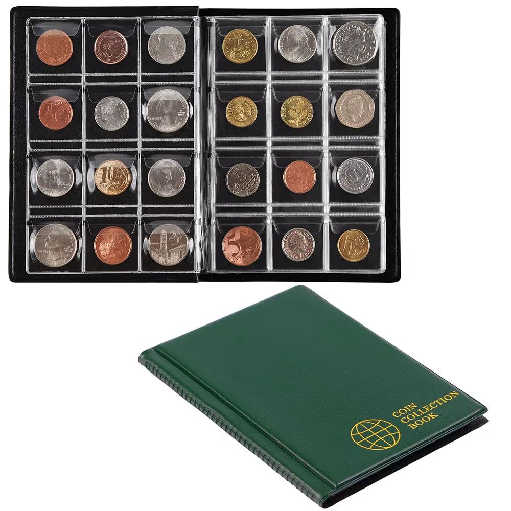 

120 Pockets Coin Collection Book Coin Collecting Holder Album Commemorative Coin Organizer for Collectors Home Decoration