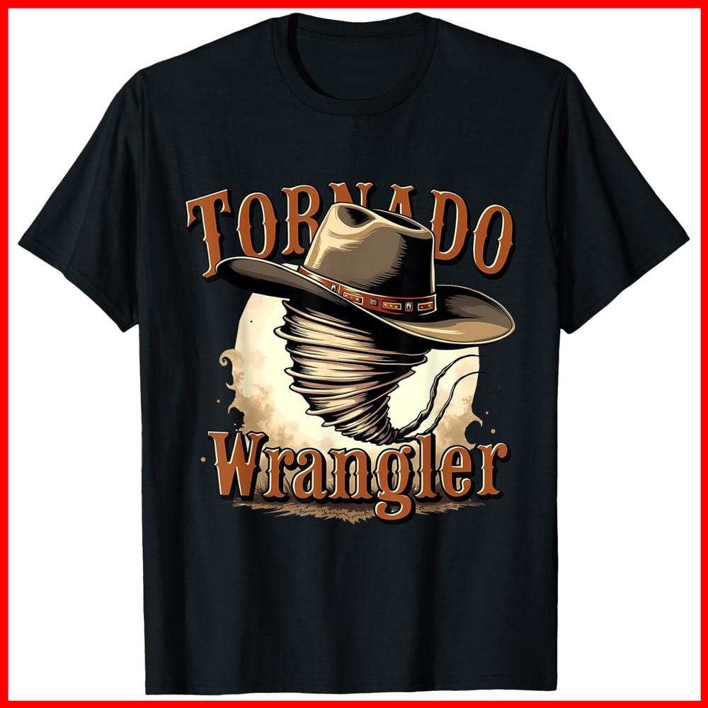 Торнадо Ковбойский Джинсовый Ковбойский Черная Хлопковая Футболка Унисекс Футболка S 1990₽
