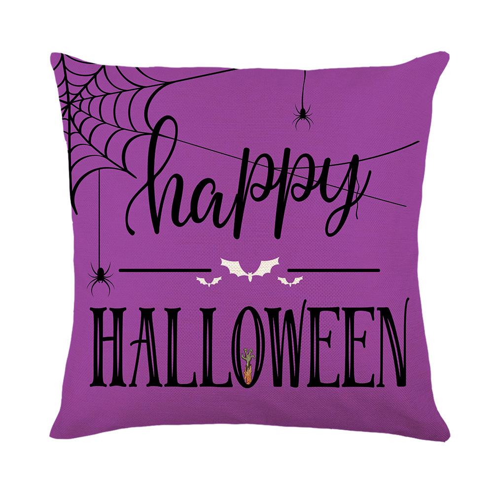 

Purple Halloween Pillow Cover, High-end Letter Print, Home Sofa Cushion Cover, Bedroom Pillow Cover 45*45cm
