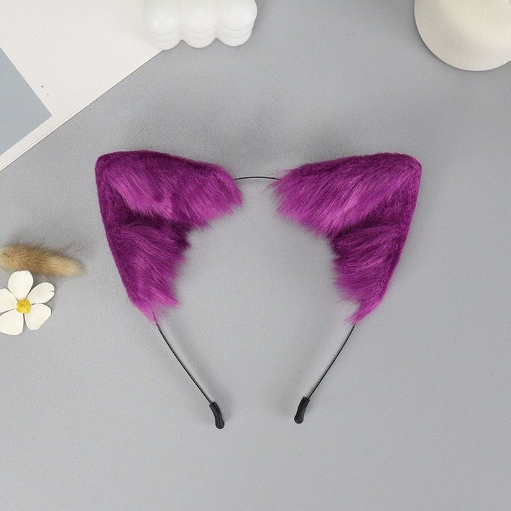 Artificial Cat Ears Headband Furry Lolita Ears Headwear Practical Hair Accessories  Adults