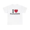 Neues I Love Namjoon Textgrafik Baumwoll-T-Shirts für Fan-Geschenk Reiner Baumwoll-Hochwertig Herren Unseix Sportbekleidung Herrenbekleidung Oberteil