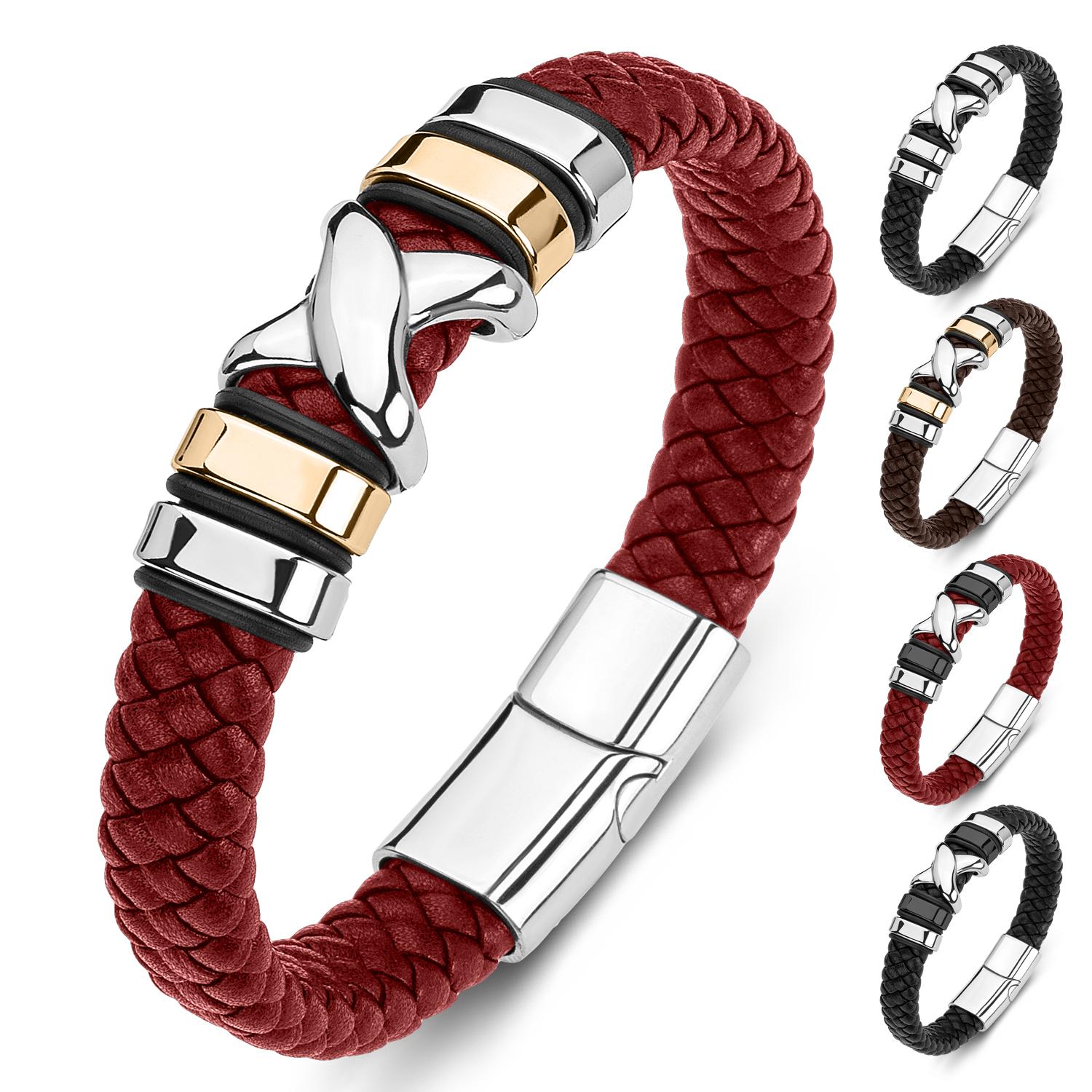 

Браслет унисекс из титановой стали с крестом и вилкой