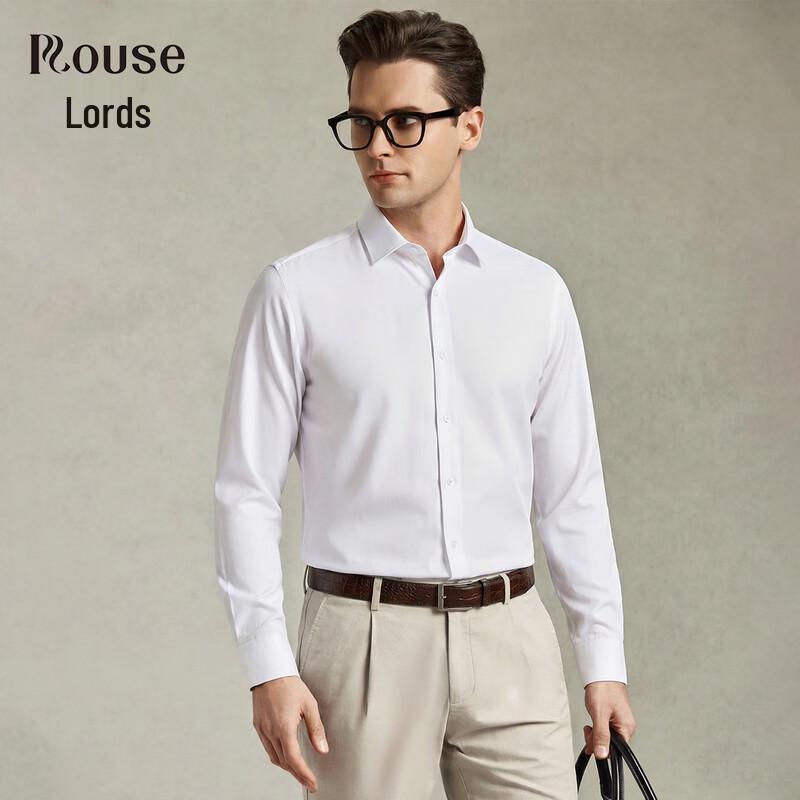 Luotz Men s DP Non-Iron 100% Cotton Long-Sleeve Shirt 40