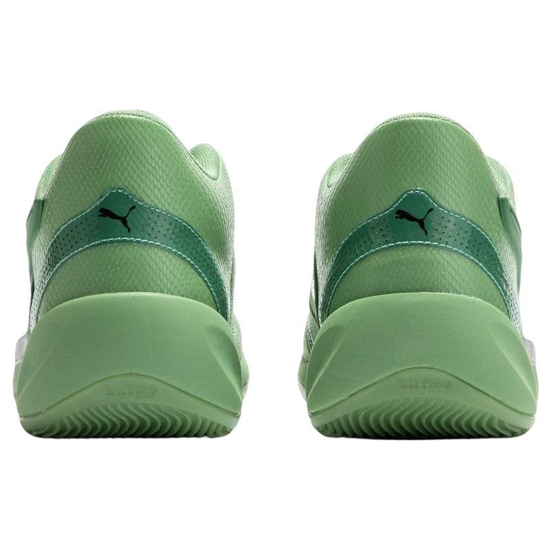 Puma Rise Nitro Sports Round Toe Lace-Up Non-Slip Wear-Resistant Mid-Top Basketball Shoes Men Sneaker Cyan 377434-01