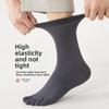 Cotton Five-heel Socks for Men, Mid-length, Suitable for Spring and Autumn, Sports Style, Black Pure Cotton Toeless Socks, Foot Coverings