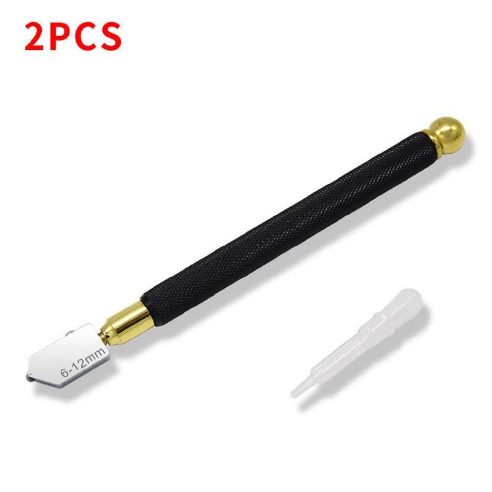 

Нож для стекла 6 мм-12 мм, набор ножей для стекла + масло для стекла, ручной инструмент, нож для стекла с черной ручкой, подходит для резки стеклянной плитки, 2 предмета 2pcs