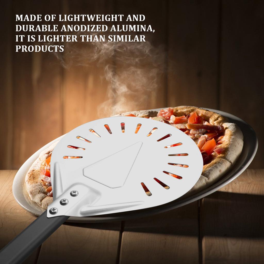 Good-Long Handle Perforated Removable Pizza Turning Peel Pizza Shovel Aluminum Pizza Peel Paddle Peel
