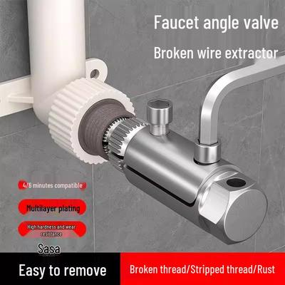 Faucet & Pipe Thread Extractor Tool for Angle and Corner Valve