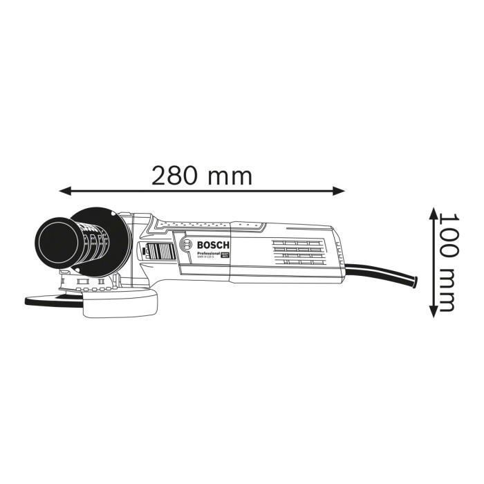 Meuleuse angulaire - BOSCH PROFESSIONAL - GWX 9-125 S - 900 W - 125 mm - X-LOCK - filaire