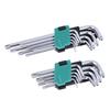 9Pcs/Set Torx Star Wrench Kits Extended Allen Keys Hexagon Spanner Key Set Plum Blossom Dual End L Type Star Screwdriver