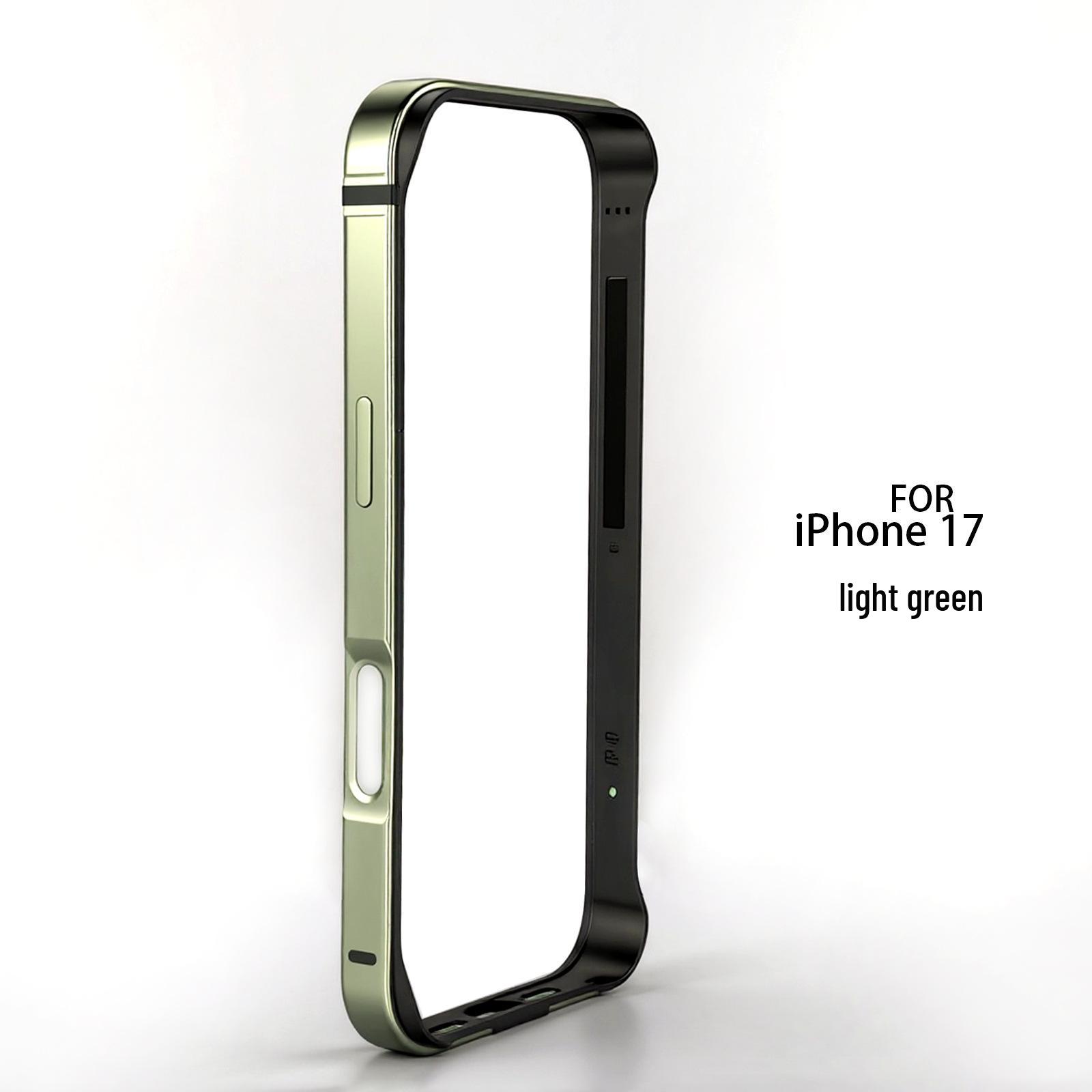Креативный металлический бампер, защищающий от падений, для iPhone 17 - Бестселлер iPhone17 светло-зеленый