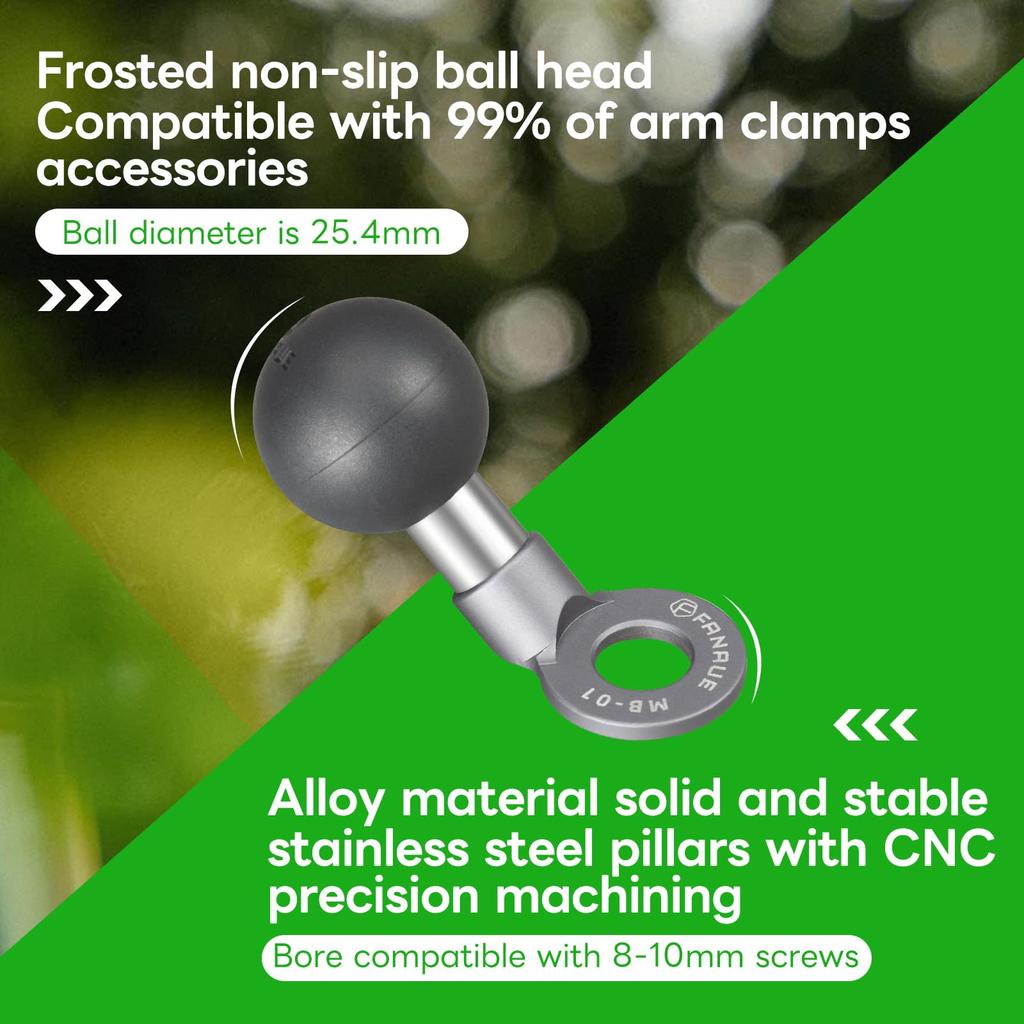 FANAUE Motorcycle Mount Parts Ball Mount Aluminum Mount Part RAM