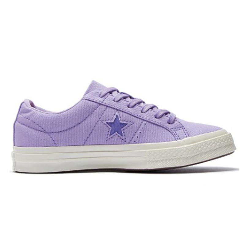 Converse One Star Classic Star Logo Non-slip, Wear-resistant, Lightweight Low-top Skate Shoes Unisex Lilac
