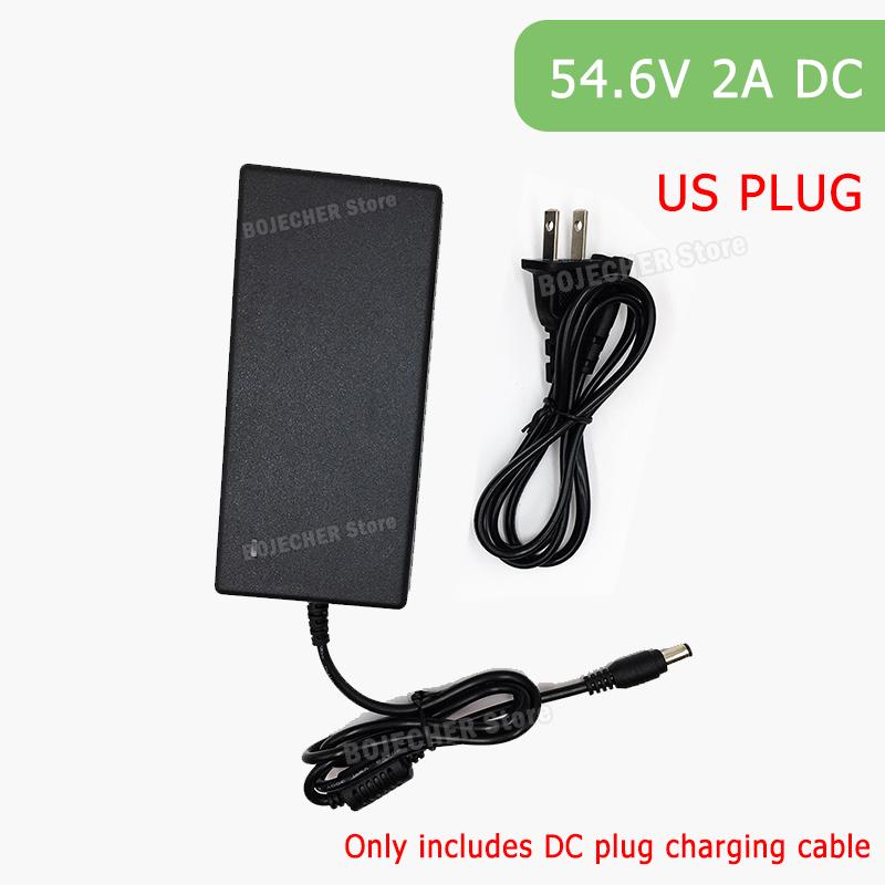 42V 54.6V 2A Lithium Battery Charger Universal 5Plugs Battery Power Adapters For AC100-240V 36V 48V 2A Battery Pack EU / US Plug