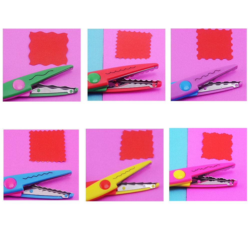 

Contrasting Colors Safety Paper Scissors For Kids Creative Figured Paper Scissors Scrapbooking DIY Craft Scissors Art Tool