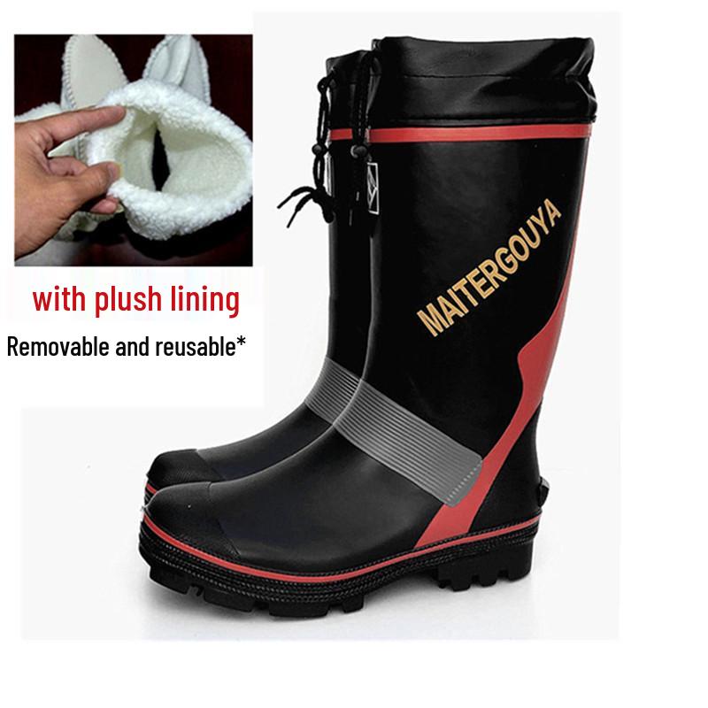 Men's Non-slip Rubber Fishing Boots for Ice and Snow
