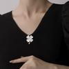 High-Grade Magnetic Four-Leaf Clover Brooch: Women’s Flower Anti-Exposure Clothing Pin
