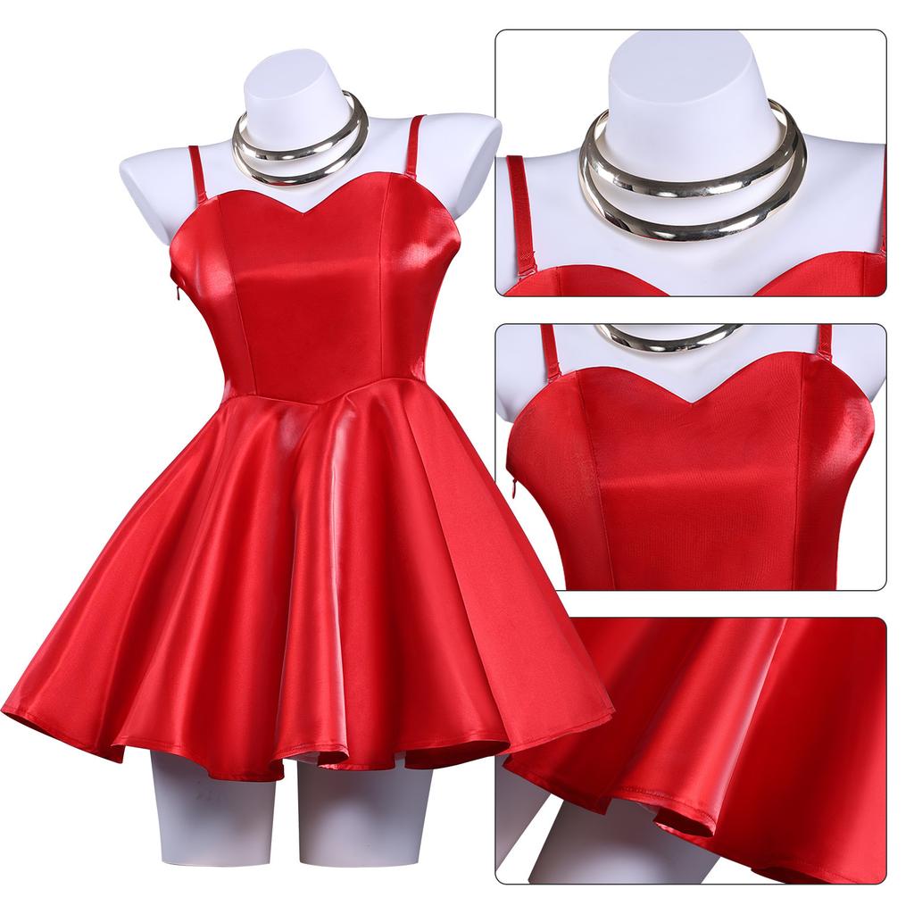 New PANTY & STOCKING with GARTERBELT Cosplay Costume Panty Anarchy Red Camisole Dress