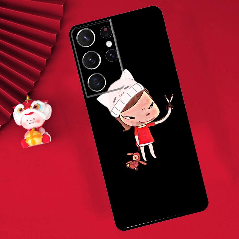 Yoshitomo Nara Case For Samsung Galaxy S25 S26 Ultra S21 S22 S20 S23 S24 Ultra Plus S10 S25 FE Cover Funda