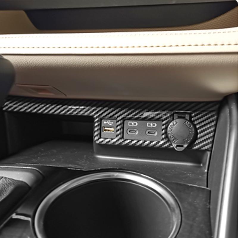 For Toyota Highlander XU70 2020 2024 2024 2024 ABS Car Central Control USB Frame Cover Trim Sticker Decoration Accessories