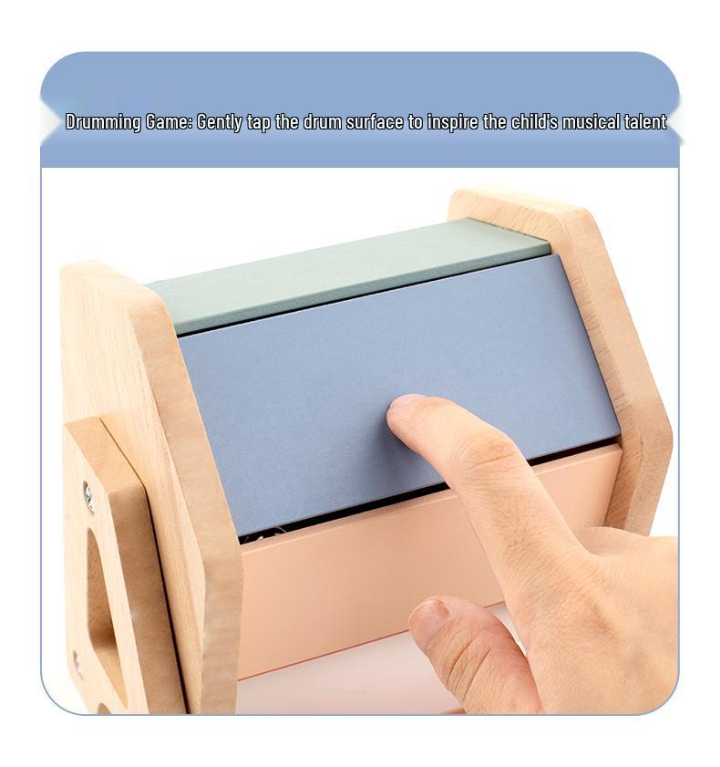 Wooden Rolling Drum for Infant Color and Cognitive Development - Montessori Teaching Aid