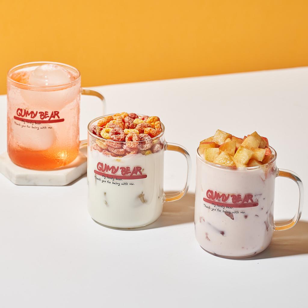 LASSIETTE GUMY BEAR Skleněný hrnek (430 ml) Nádobí Červené