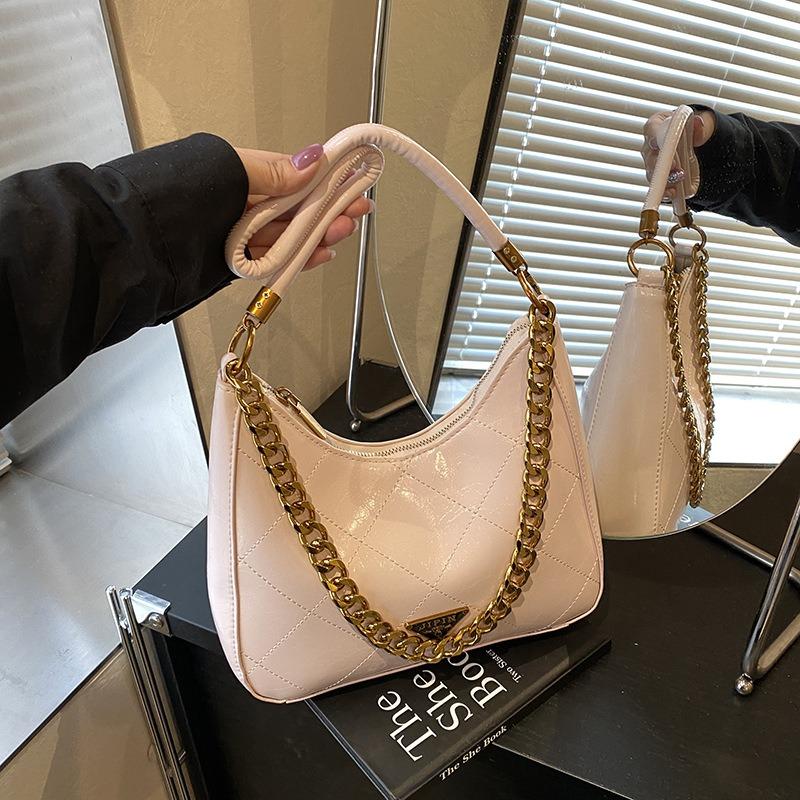 New Casual Retro Tote Bag Carrying One Shoulder Soft Leather Hand Chain Bag Women's Fashion Armpit Bag