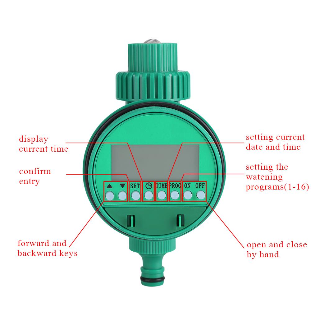 5pcs Set Garden Water Timer Watering Irrigation Controller Kit with Y Shaped Quick Connector