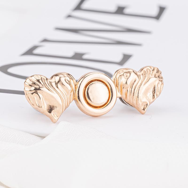 Heart Shaped Waist Button Adjuster: No-Sew, Detachable for Perfect Fit