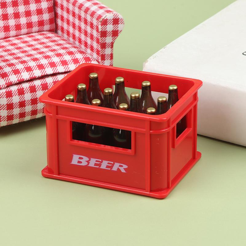 1:12 Dollhouse Mini Beer Drink Bottle Beer Box Drink Box Bar Kitchen Decor Toy