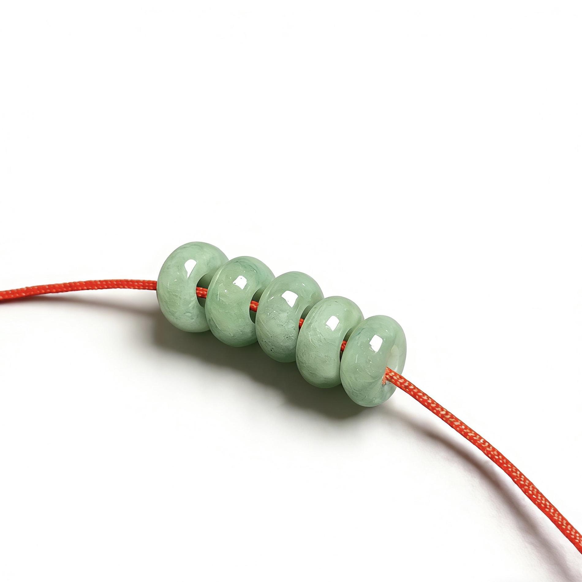 Натуральные круглые бусины из жадеита категории А - Зеленый жадеит Аксессуары для DIY украшений.