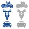 Carbon Steel Cutting Dies Stencils for DIY Scrapbooking Photo Album Decorative Embossing Paper Card Stainless Steel Color Vehicle 68x45x0.8mm