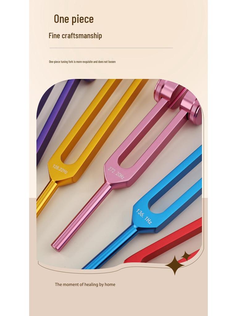 Aluminium Stimmgabel Lehrmittel Set - 8-teiliges farbiges Set mit Geschenkbox