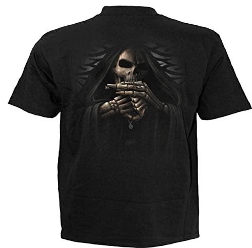 Spiral Bone Finger (Unisex Black Short Sleeve TShirts) Ex Large