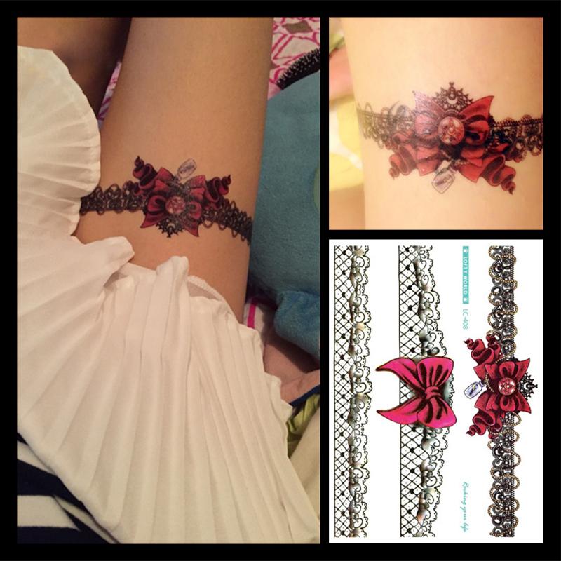 1 Sheet Waterproof Temporary Tattoo Sticker Arm Leg Body Art Sticker For Woman