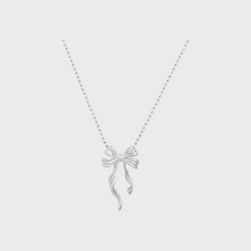2024 Women's Niche French Ballet Bow Clavicle Pendant Necklace