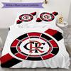 CR Flamengo Pattern Bedding Uilt Set Uilt Cover Pillowcase Home Decoration Birthday Gift (1 * Duvet Cover + 2 * Pillowcase Without Core)