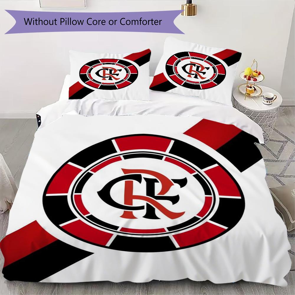 CR Flamengo Pattern Bedding Uilt Set Uilt Cover Pillowcase Home Decoration Birthday Gift (1 * Duvet Cover + 2 * Pillowcase Without Core)