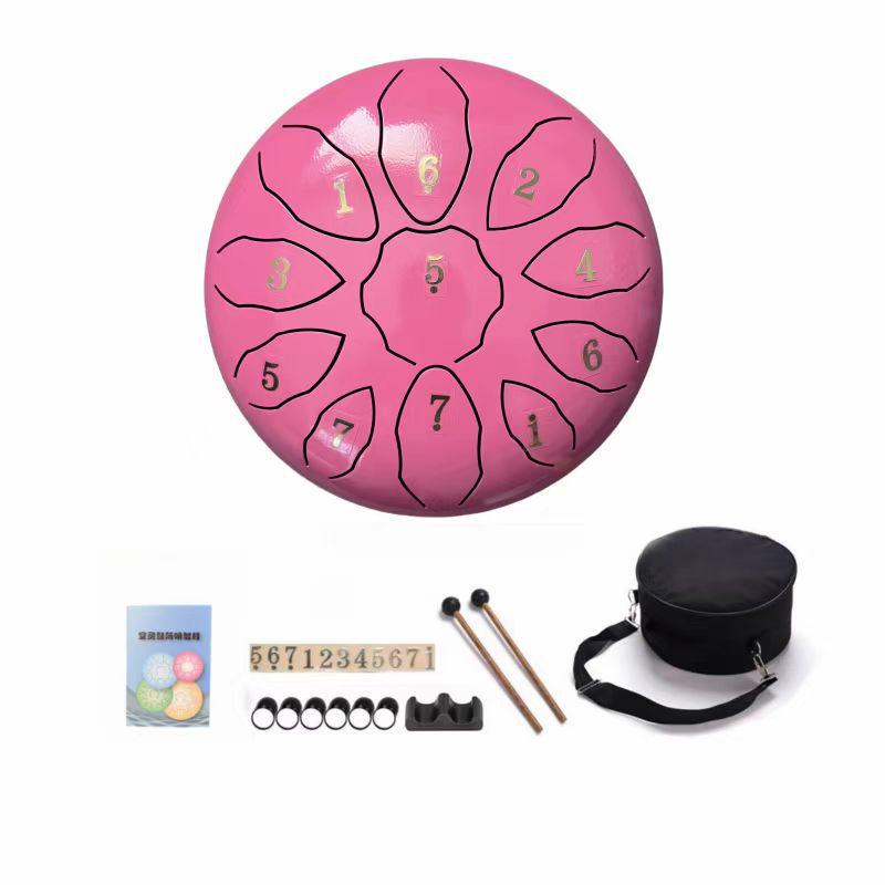 6-inch 11-tone Ethereal Steel Tongue Drum - Beginner to Professional Instrument for Kids & Adults
