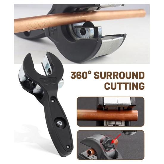 Cutter Set with Replaceable Steel Ratcheting Pipe Blades Compact Cutter Stainless Steel Aluminum Pipes